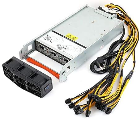 GreatWall 2880 Watt Server PSU + 2x10 PCI-E Harness Power Supply for Two (x2) Antminer S9 / S7 / L3+ with Ready To Plug Harness