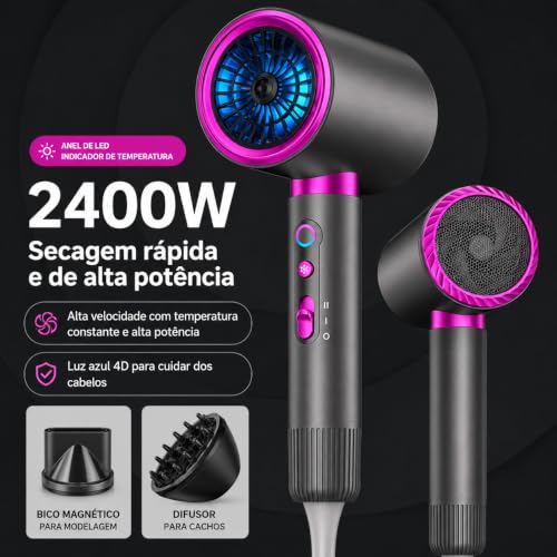 Secador De Cabelo One-x 2.800W Profissional Alta Potência 110v