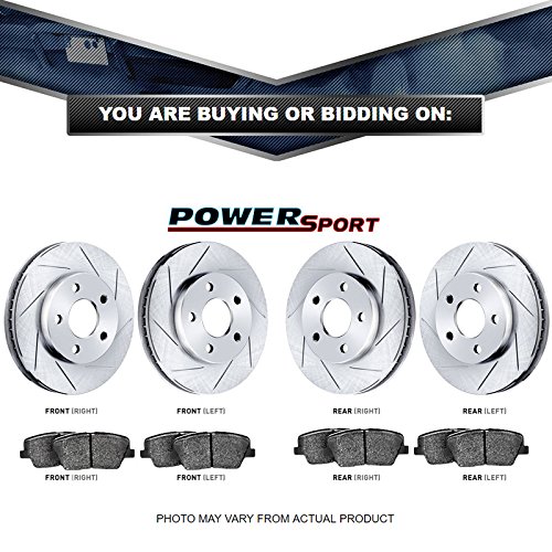 PowerSport Front Rear Brakes and Rotors Kit |Front Rear Brake Pads| Brake Rotors and Pads| Ceramic Brake Pads and Rotors - BLBC.66076.02　並行輸入品 Powersport Front Rear Brakes And Rotors Kit - BBCC.35165.02