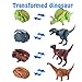 UNGLINGA Dinosaur Toys Filled Easter Eggs Hunting Easter Basket Stuffers Decorations for Kids Boys Girls (3.5 inch Pack of 4)