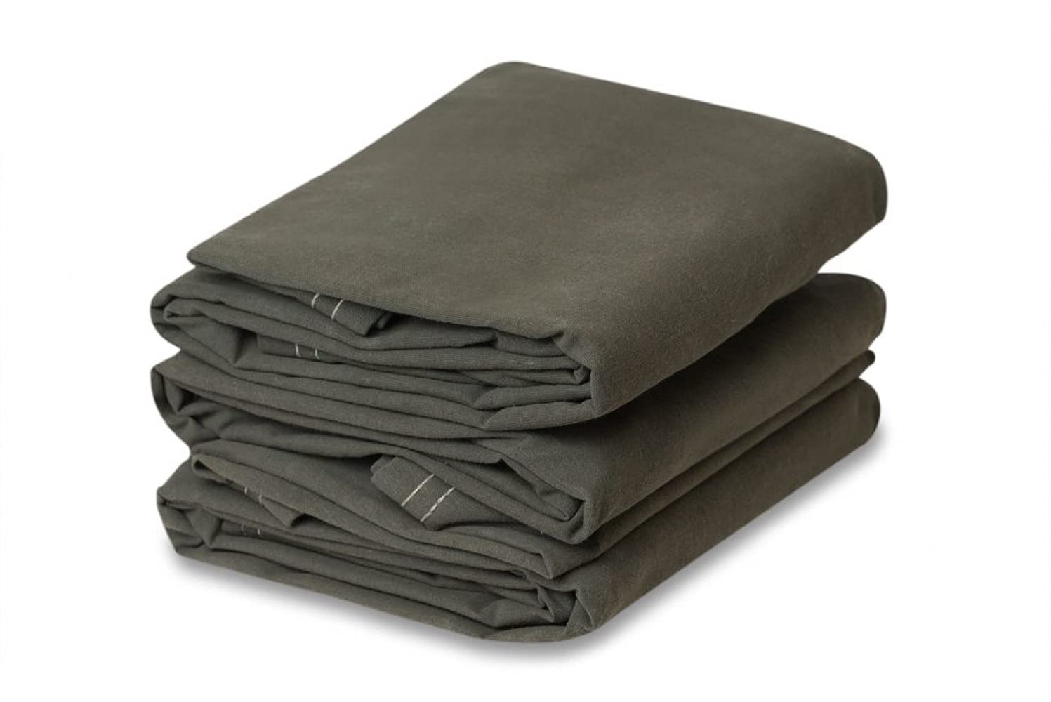 UK Eco Green Canvas Heavy Duty Cotton Tarpaulin Cover Boat Log Store Roofing Sheets (Grey, 4 x 6 ft (1.2 x 1.8m)) — image 1