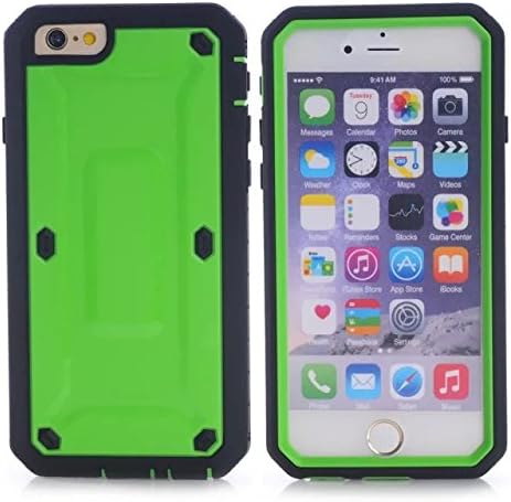 iPhone 6 Case 4.7 inch, Joy2ee Extreme Water Resistant Case [Weather Dust Shock Drop Fall Proof] [Slim Combo] Full-body Rugged Hybrid Protective Tough Armor Defender Case for Apple iPhone 6/6s 4.7 inche with Built-in Transparent Screen Protector + High Impact Resist (Green)