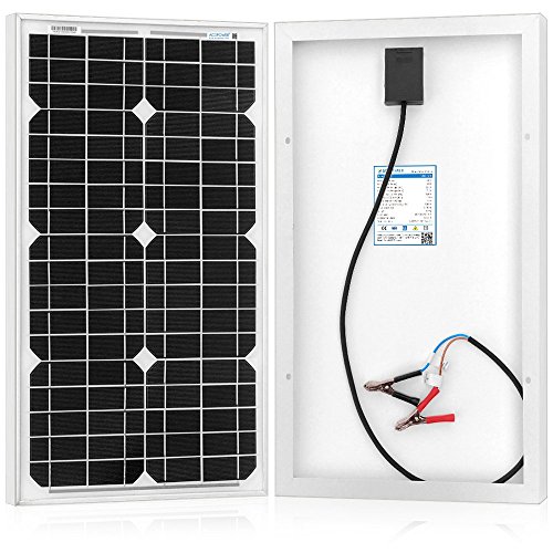 ACOPOWER Mono Solar Panel for 12 Volt Battery Charging, Off Grid, 30W