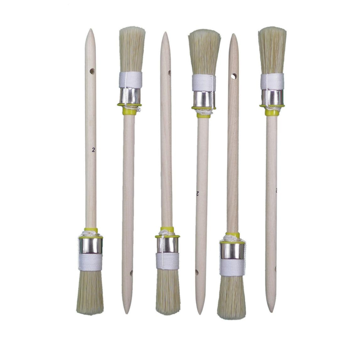 Pack of 6 Ring Brush Diameter 20 mm Size 2 Round Paint Brush Light Bristles