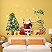 Santa Claus Christmas Tree Gifts Wall Decals Kid's Living Room Bedroom Shop Window Removable Wall Stickers Murals DIY Home Decorations Art Decor Merry Christmas Wall Stickers (Merry Christmas)