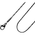 555Jewelry 1.2mm Stainless Steel Snake Chain Necklace for Men & Women, 16-28 Inch