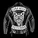 VEGASBEE® Veteran Patch Embroidered Iron-On Patch Biker Jacket Rider Vest Rocker Gray Size 12