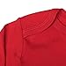 Laughing Giraffe Baby Long Sleeve Onesie - 100% Cotton (0-3 Months, Red)