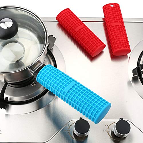 Silicone Pot Pan Handle Saucepan Holder Sleeve Slip Cover Grip Kitchen Cookware Parts Heat Resistant Insulation Mitts