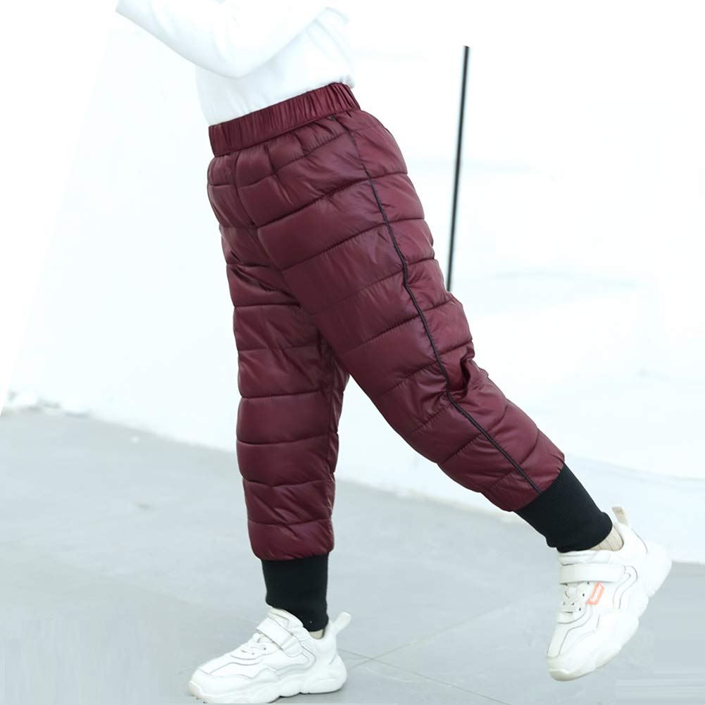 Happy Cherry Baby Girls Warm Snow Pants Soft Compact Pants Winter Down Trousers Skiing Pants