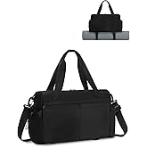 Small Gym Bag, Mini Gym Bag for Women with Yoga Mat Holder and Wet Compartment, Cute Small Yoga Mat Bag with Water Bottle Pocket for Workout Dance, Black