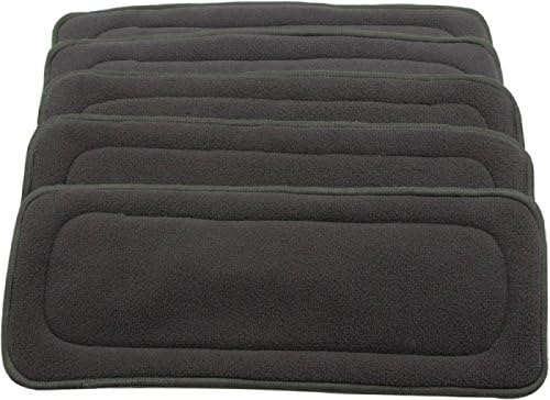 Calababy Reusable Washable 4Layers Bamboo Charcoal Inserts Boosters Liners For Real Pocket Cloth Nappy (4 layers-10pics)