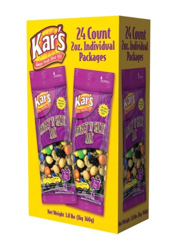 Kar's Nuts Sweet 'n Salty Mix, 24 Count Caddy, 3.0 Pound Boxes (Pack of 2)