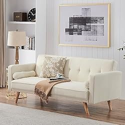 ERYE 3-in-1 Upholstered Napping Futon Sofa Loveseat