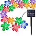 Solar String Lights Outdoor, Oak Leaf 20 feet 30 LEDs IP44 Waterproof Crystal Flower LED String Lights for Patio,Garden,Tree Decor