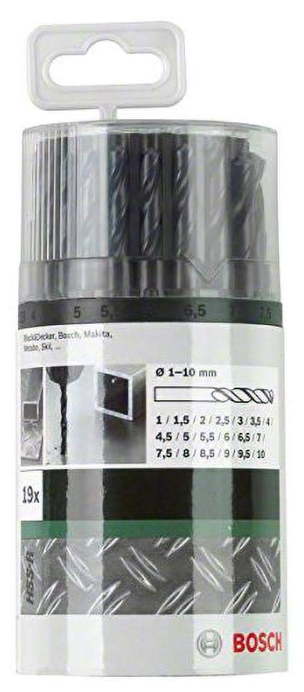 Bosch 2609255033 HSS-R Metal Drill Bit Set (19 Pieces)