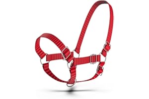 HADZAM Adjustable Nylon Cow Halter one Halter for (1 Year to Full Size) Easy Adjustable Straps elimates The Need of Ill-Fitting Calf Halter