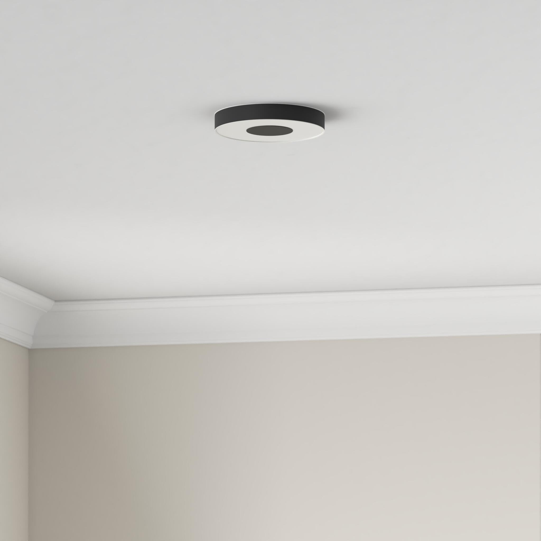 Philips Hue White & Color Ambiance Infuse Deckenleuchte L (3.700 lm), dimmbare Raumbeleuchtung für das Hue Lichtsystem mit 16 Mio. Farben, smarte Lichtsteuerung über Sprache und App, schwarz 2