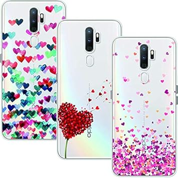 Young Ming Funda Para Oppo A5 2020 Oppo A9 2020 3 Pack Transparente Tpu Silicona Carcasa Delgado Antigolpes Resistente Amor Amazon Es Electronica