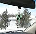 BANBERRY DESIGNS Irish Angel Sun Catcher - Green Stained Glass Design Suncatcher with Shamrock Charm - Silver Wire Wings and Bells - St. Patrick's Day Decoration