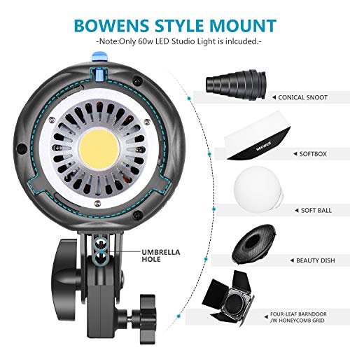 Neewer-60W-LED-Video-Light-White-5600K-Version-Continuous-Lighting-CRI-95with-Remote-Control-Bowens-Mount-for-Video-Recording-Portrait-Photography-Outdoor-Shooting