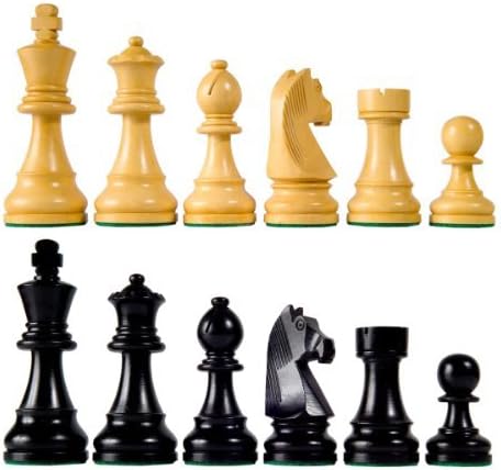 Classic Wood Chess Pieces with 3 3/4 inch King