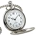 Powshop Classic Smooth Vintage Pocket Watch, Steel Men Pocket Watch with 14''Chain Powshop Classic Smooth Vintage Pocket Watch, Steel Men Pocket Watch with 14''Chain