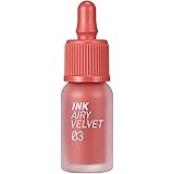 Peripera Ink Airy Velvet Lip Tint | High-Pigmentation, Lightweight, Soft, Moisturizing, Not Animal Tested | Cartoon Coral (#0