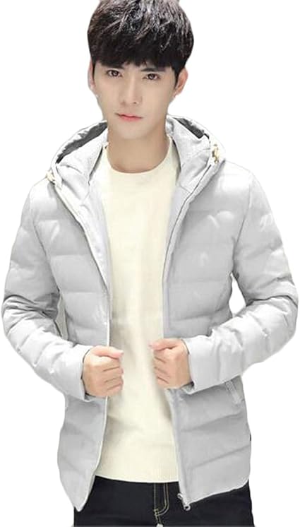 Amazon ジュンィ メンズ 中綿 コート ショート丈 フード付き ブルゾン ベンチコート ゆったり 通勤 フォーマル 厚手 防寒 パーカー 冬服 アウター コート ジャケット 通販