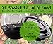 Recyclable Large 160 Oz Serving Bowls with Lids 4pk. Fit Any Party Sized Hot or Cold Food or Dessert With Our Catering-Grade Big Disposable Bowl With Cover Great for Picnic Buffet or Cookout Supplies