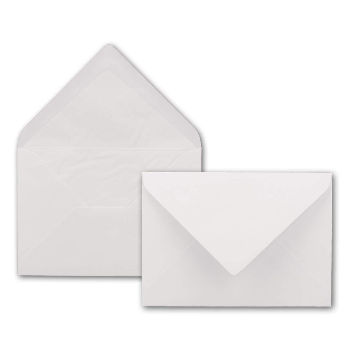 Envelopes, DIN B6, Super White, 125 x 176 mm, with Inner Lining 50 Pieces Superweiß