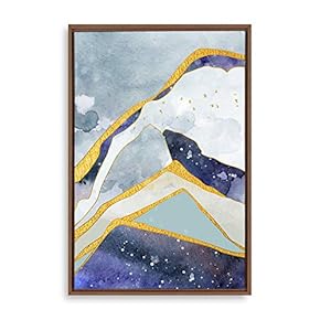 Framed Canvas Home Artwork Decoration Abstract Scenery Natural Landscape Canvas Wall Art for Living Room, Bedroom - 16x24 inches