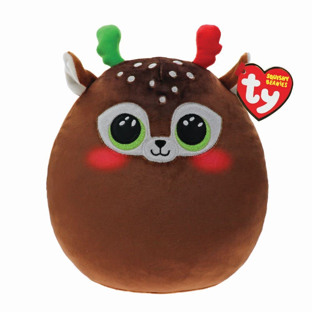 Ty Minx Reindeer Squish a Boo 10" | Christmas 2022 Beanie Baby Soft Plush Toy | Collectible Cuddly Stuffed Teddy
