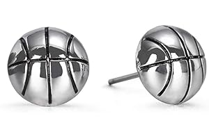 GIMMEDAT Sports Stud Soccer, Volleyball, Softball, Tennis, Basketball, Baseball, Football Earrings Jewelry Women Mom Player Fan Gift