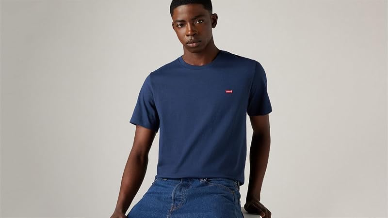 Herren Ss Original Housemark Tee T-Shirt,Cotton + Patch Dress Blues,M