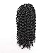 8 inch Crochet Curly Braids Hair 3pcs/pack Black Synthetic Box Braids Hair (#1B)