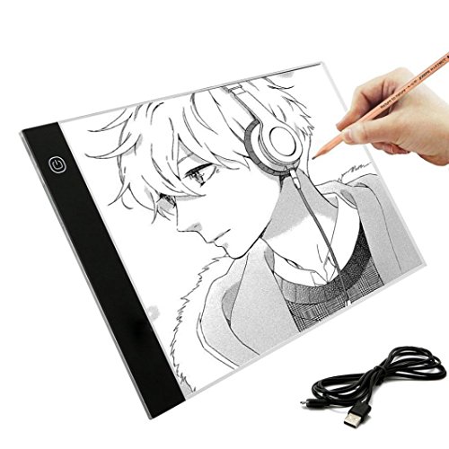 WensLTD A4 Ultra-thin Portable LED Light Box USB Power Artcraft Tracing Light Pad For Drawing