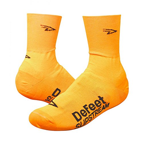 Defeet Slipstream 4" Double Layer Cuff Socks, Large/X-Large, Hi-Vis Orange