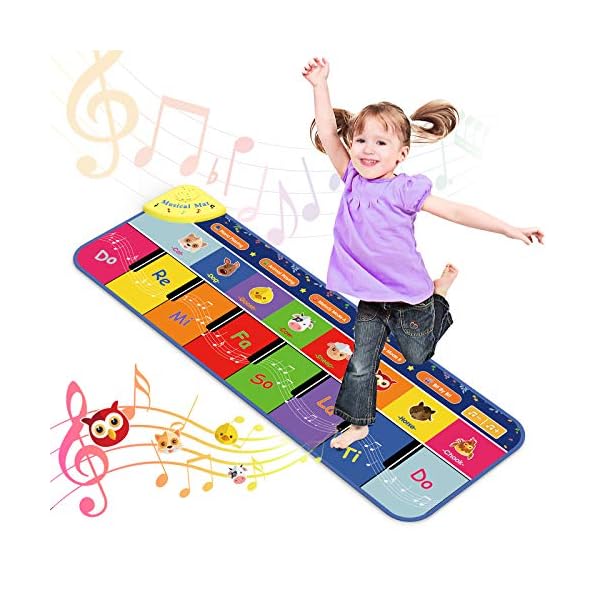 Dreamingbox-Piano-Dance-Mat-Kids-Piano-Mat-Floor-Keyboard-Musical-Carpet-Mat-Ideal-Educational-Music-Toys-Gifts Dreamingbox Piano Dance Mat, Kids Piano Mat Floor Keyboard Musical Carpet Mat - Ideal Educational Music Toys & Gifts