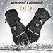 CLISPEED Winter Heated Gloves 3 Levels Temperature Control Hand Warmers Touch Screen Thermal Gloves for Skiing Cycling Riding Hunting Fishing