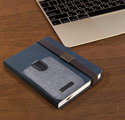 Card Holder for Back of Phone RFID Blocking 5 Pull Credit Card Cash Cell Phone Wallet Pocket Canvas Pu Leather Stick-On ID Case for iPhone/Android/Samsung/Smartphones (Black)