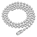 4mm Durable Solid Stainless Steel Smooth Beaded Ball Chain Necklace