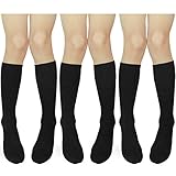 Hippih 3 Pairs Girls Socks Cotton Over Calf Knee High Socks