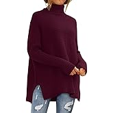 EFAN Women's Turtleneck Oversized Sweaters Long Pullover Winter Clothing 2025 Trendy Fashion Knit Tunic Fall Outfits