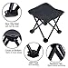 aingycy Folding Portable Camping Stool Mini Lightweight Sturdy Collapsible Chair for Camping, Fishing, Hiking, Fishing, Travel, Beach, Picnic with Portable Bag (Black-Medium)
