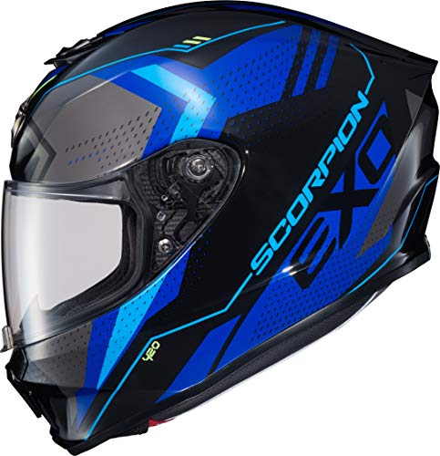 Scorpion EXO-R420 Helmet - Seismic (Medium) (Blue)