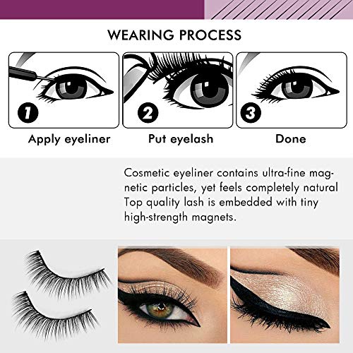 New Design-Magnetic Eyeliner Liquid Liner, Natural Look,Waterproof and Smudge Resistant, Use with Magnetic False Lashes (pink) - Thumbnail 4