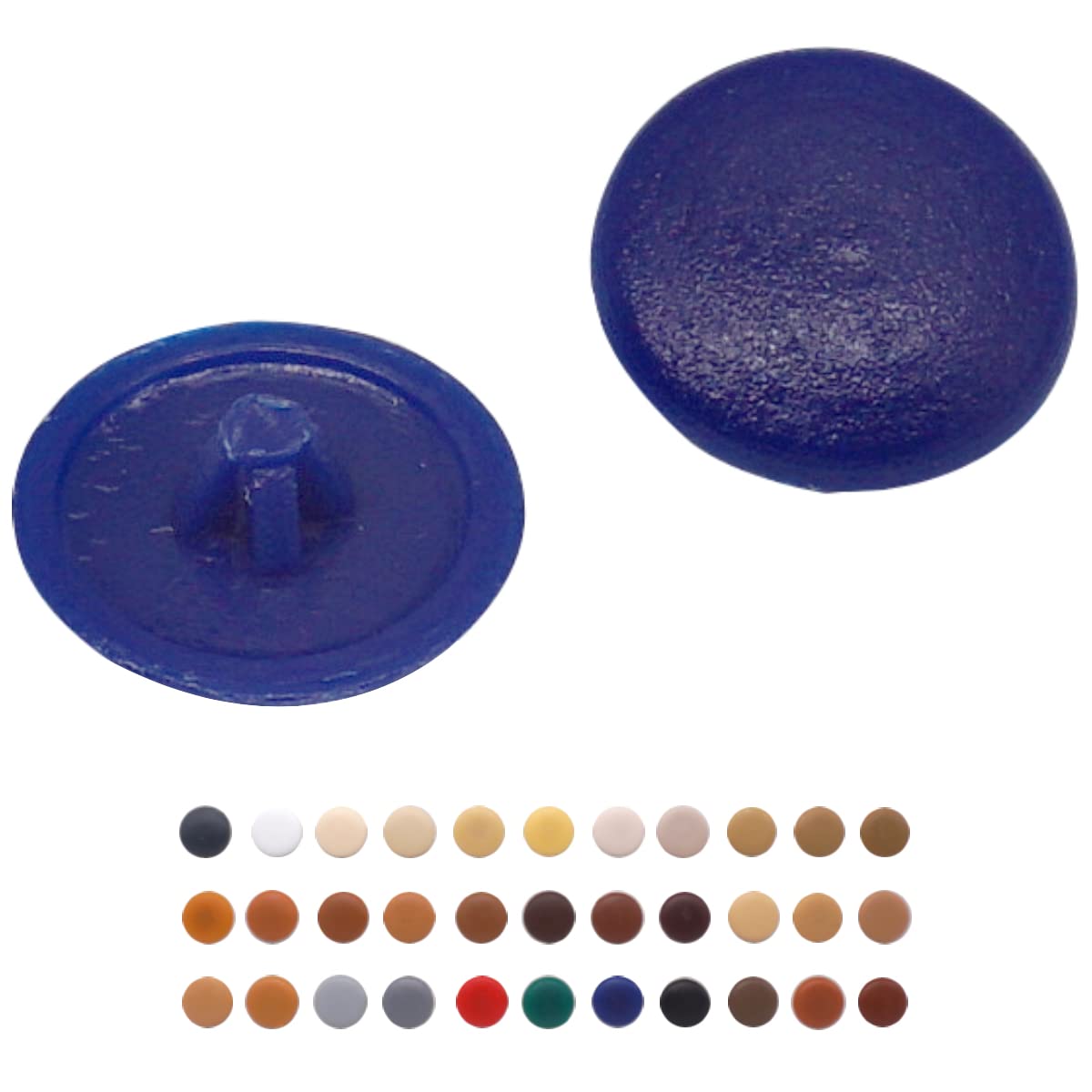 (Pack of 50 pcs) Pozi Screw Cover Caps 12 mm Diameter, Pozidriv Head Clip On Plastic Covers, Furniture Decorative Cap (50, Blue S28)