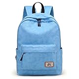 Hiigoo Satchels Canvas Shoulders Bags Casual Backpack Bag Cute Daypack For Students (Blue)