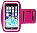 i2 Gear Running & Exercise Armband Compatible with iPhone SE and iPhone 6 6S - Reflective Arm Band with Key Holder (Hot Pink)
